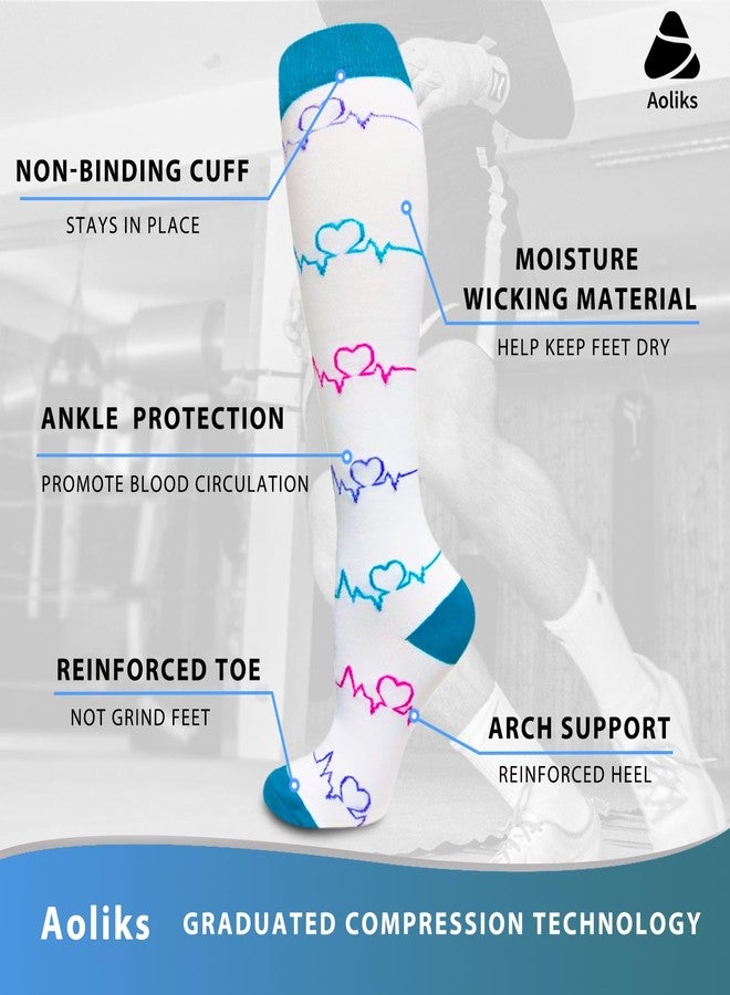 Aoliks Compression Socks for Women & Men,Support Socks for Nurses Cycling Circulation - Image 4